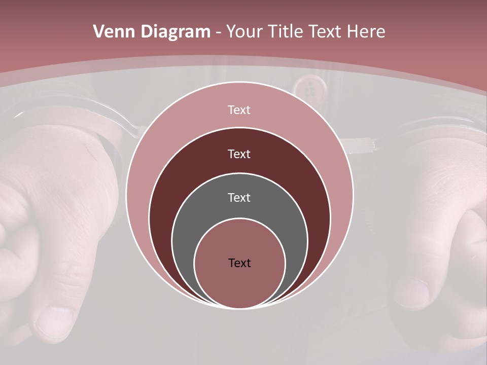Detail Of The Hands Of A Arrested Man, With Handcuffs PowerPoint Template