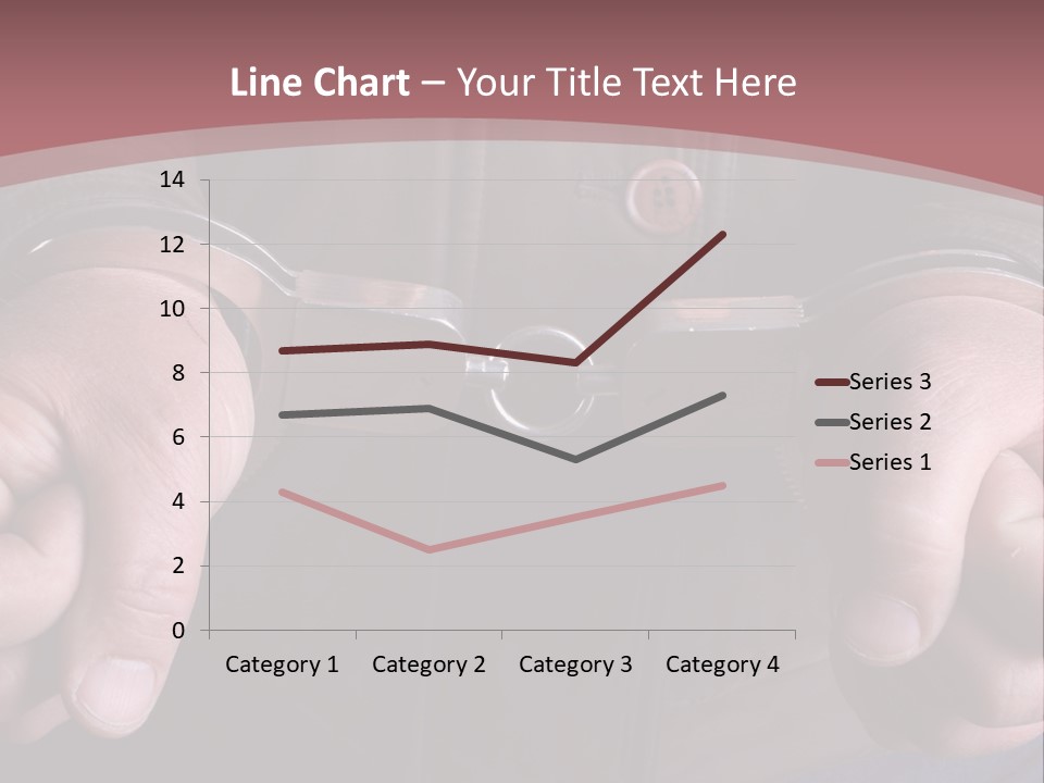 Detail Of The Hands Of A Arrested Man, With Handcuffs PowerPoint Template