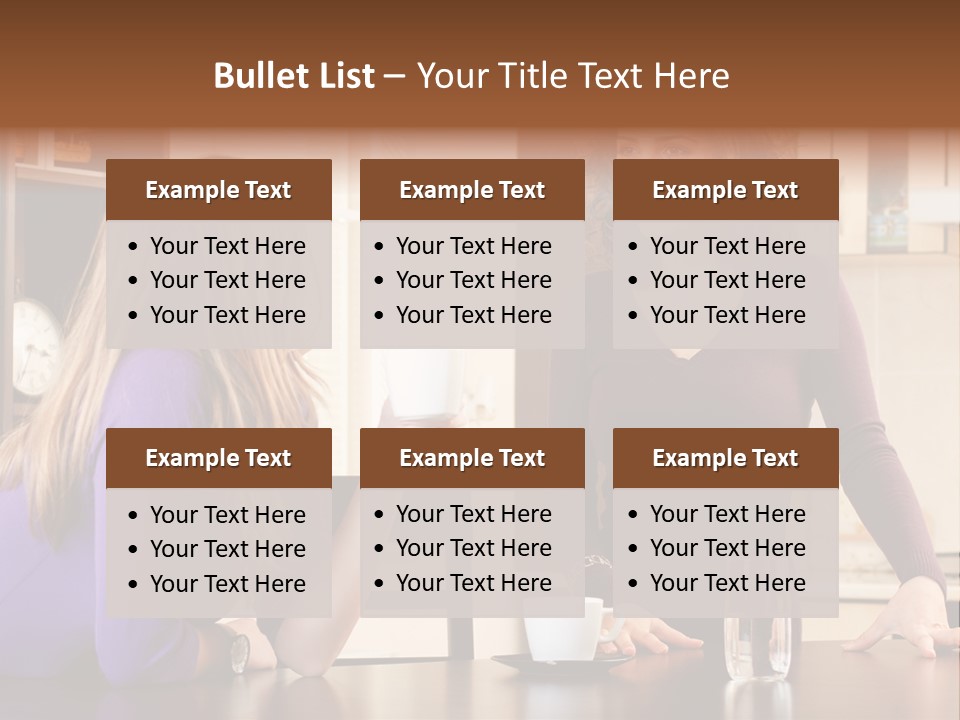 Two Friends Having Coffee And Chatting PowerPoint Template