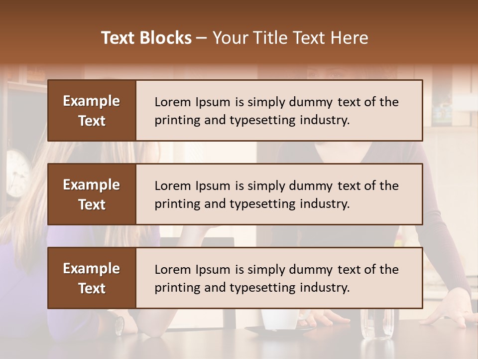 Two Friends Having Coffee And Chatting PowerPoint Template