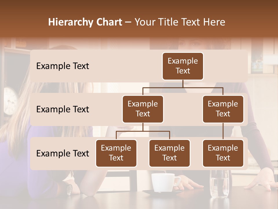 Two Friends Having Coffee And Chatting PowerPoint Template