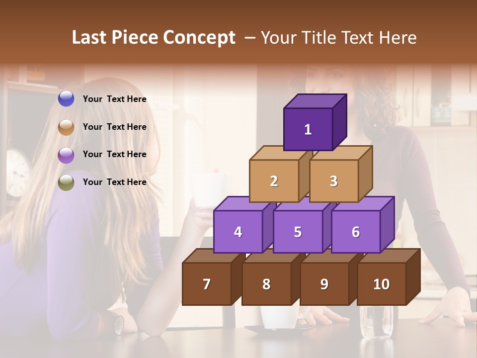 Two Friends Having Coffee And Chatting PowerPoint Template