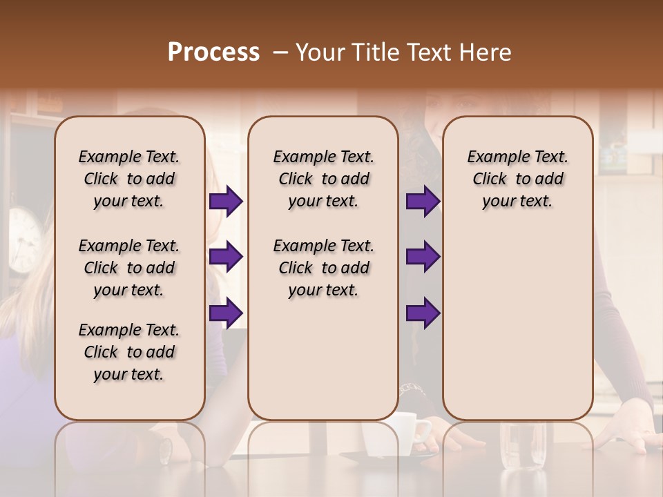 Two Friends Having Coffee And Chatting PowerPoint Template