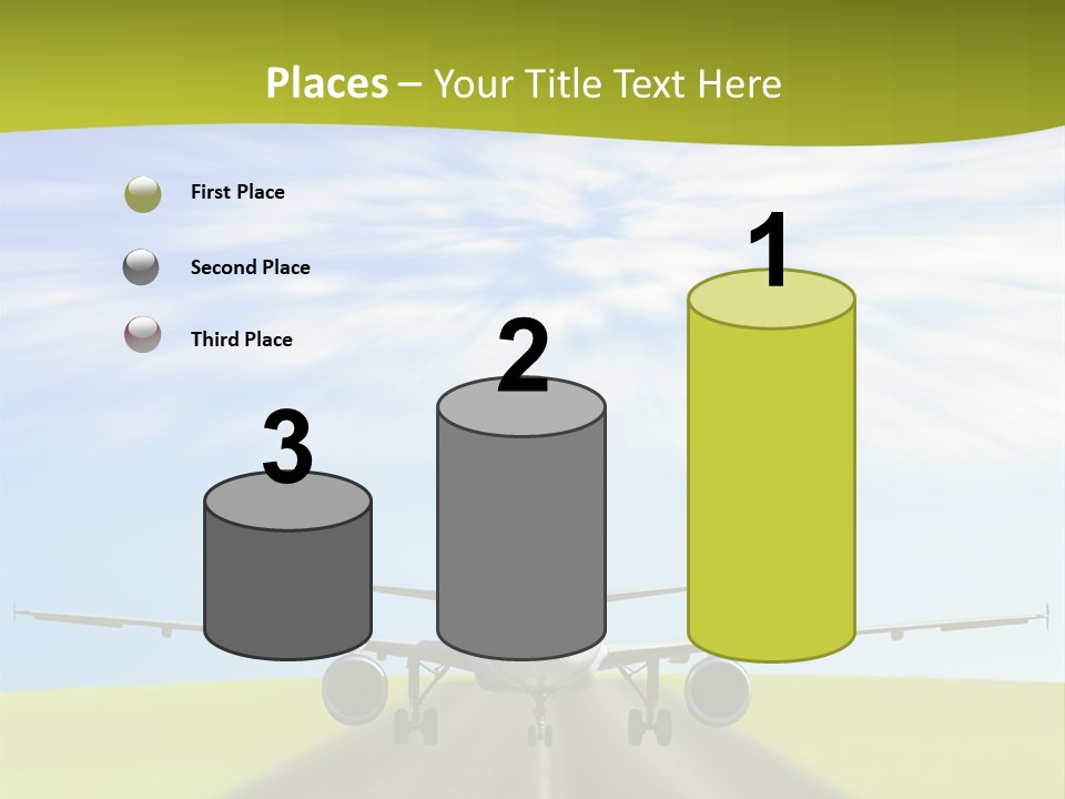 Plane On A Runway PowerPoint Template
