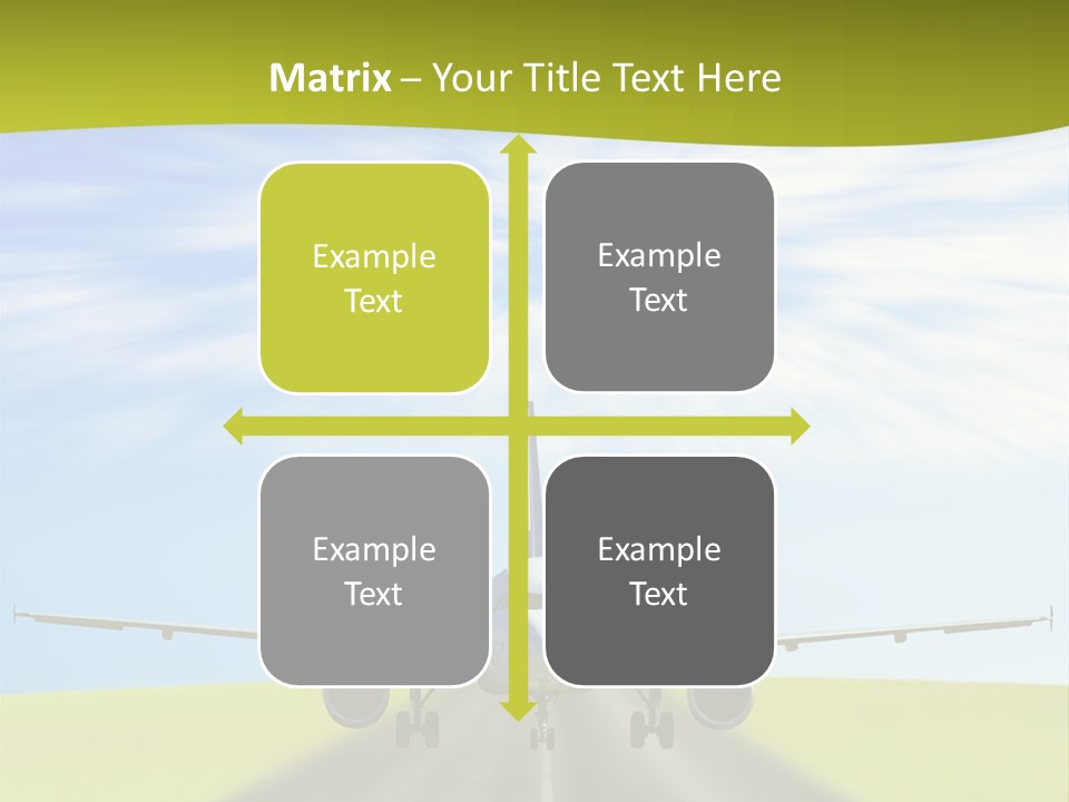 Plane On A Runway PowerPoint Template