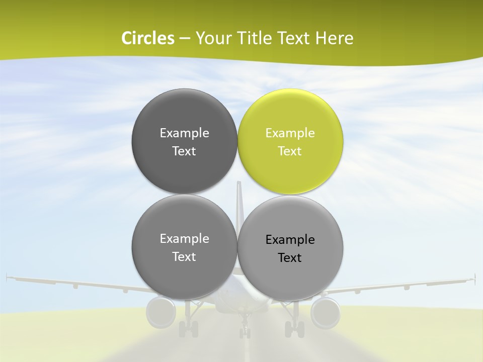 Plane On A Runway PowerPoint Template