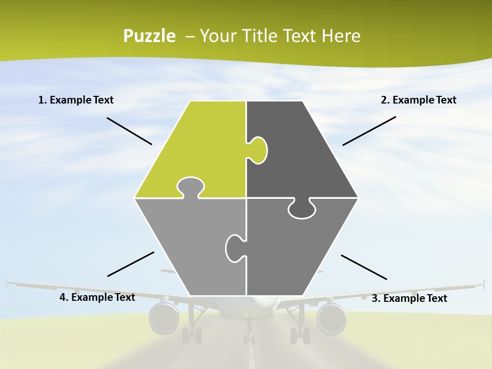 Plane On A Runway PowerPoint Template