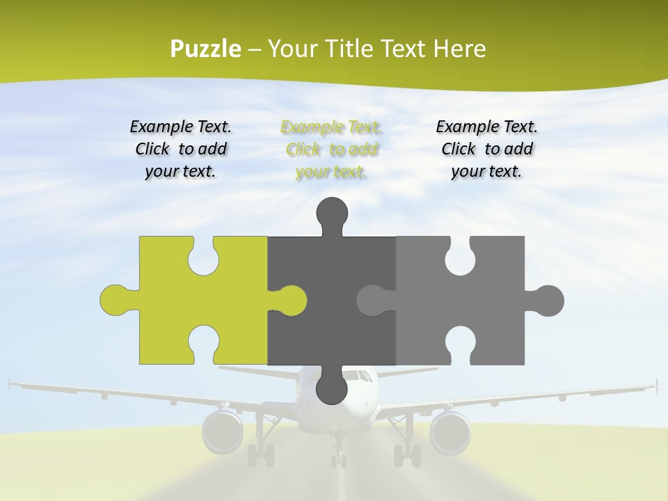Plane On A Runway PowerPoint Template