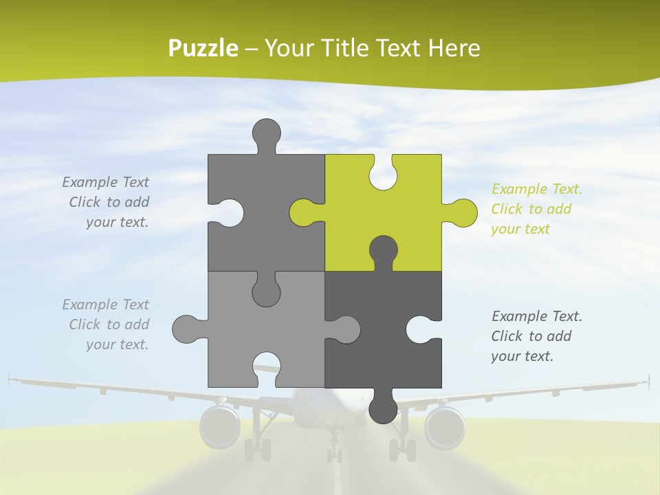 Plane On A Runway PowerPoint Template