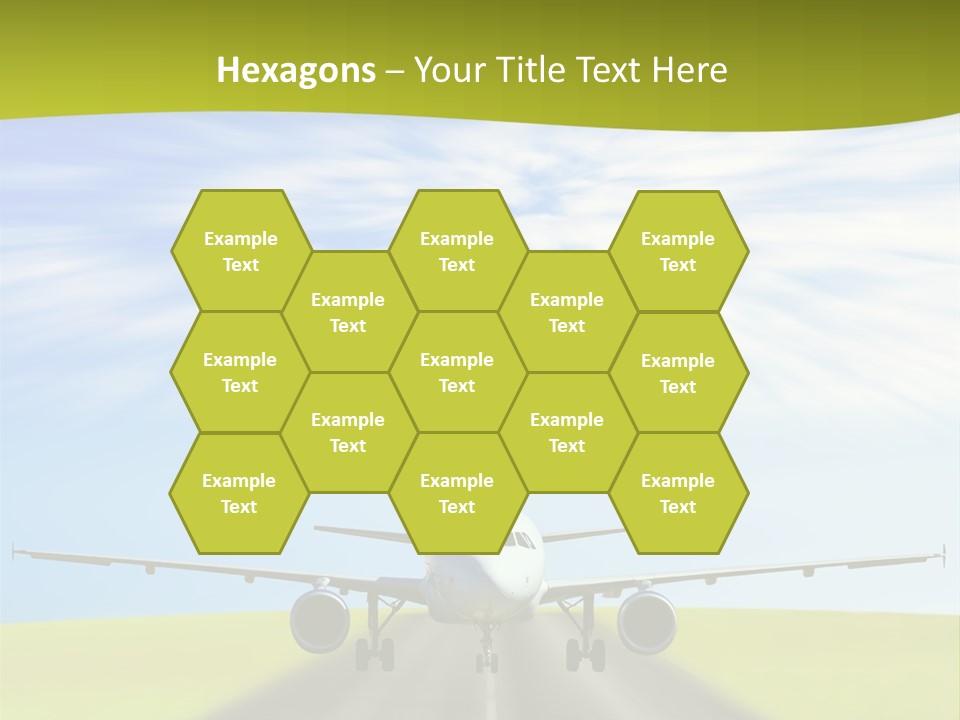 Plane On A Runway PowerPoint Template