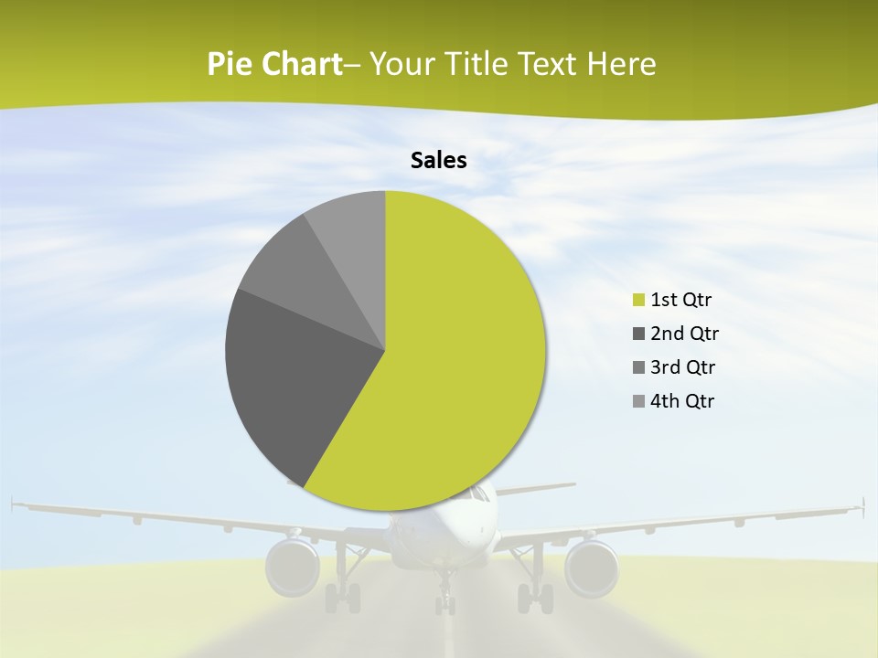 Plane On A Runway PowerPoint Template
