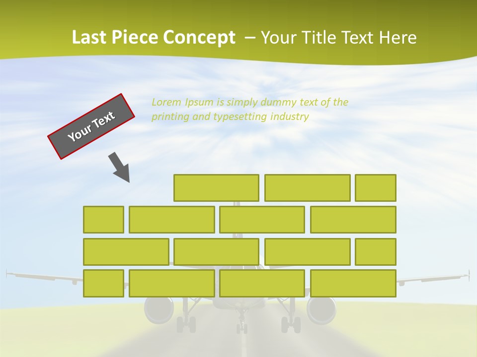 Plane On A Runway PowerPoint Template