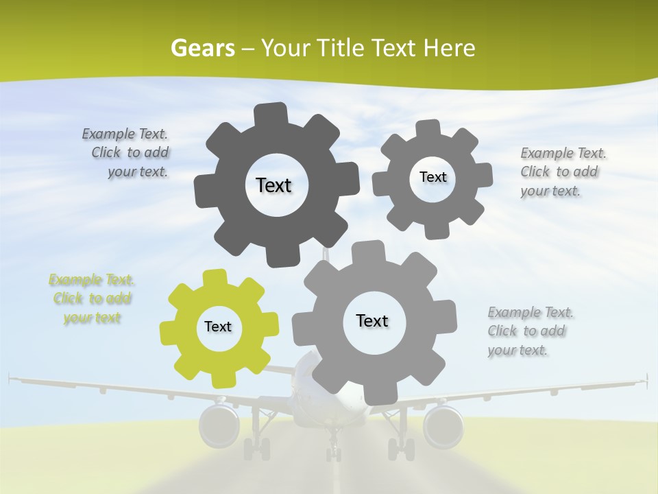 Plane On A Runway PowerPoint Template