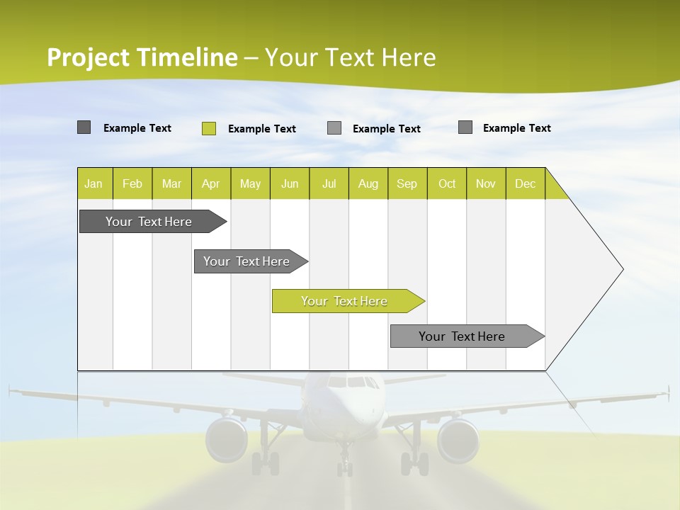 Plane On A Runway PowerPoint Template