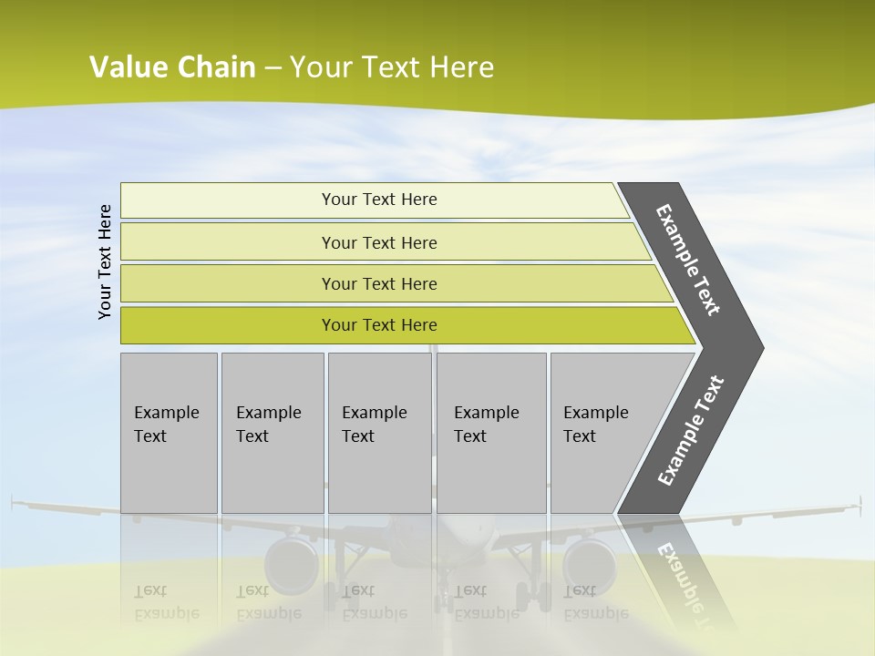 Plane On A Runway PowerPoint Template