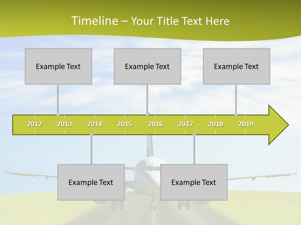 Plane On A Runway PowerPoint Template