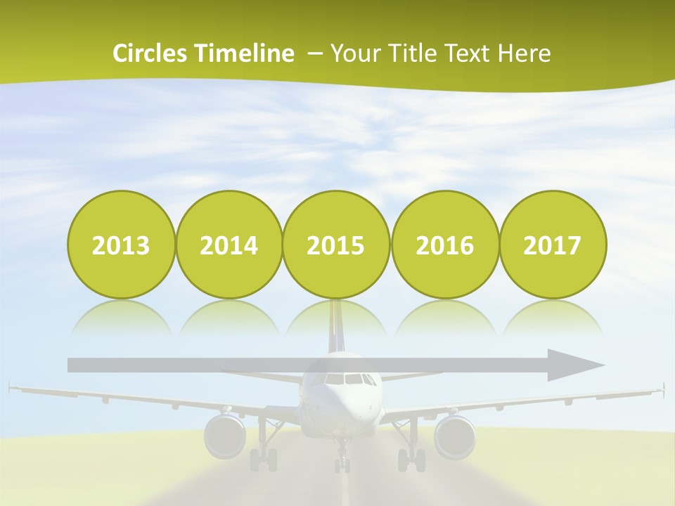 Plane On A Runway PowerPoint Template