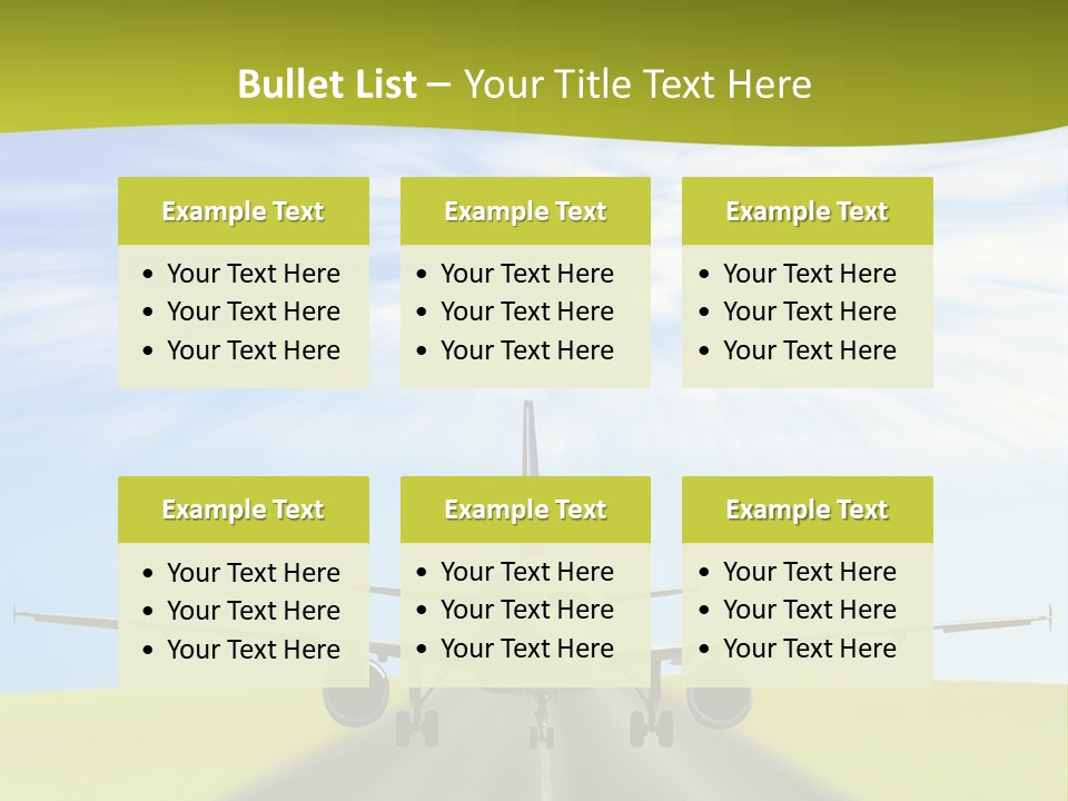 Plane On A Runway PowerPoint Template