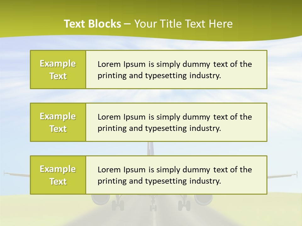 Plane On A Runway PowerPoint Template