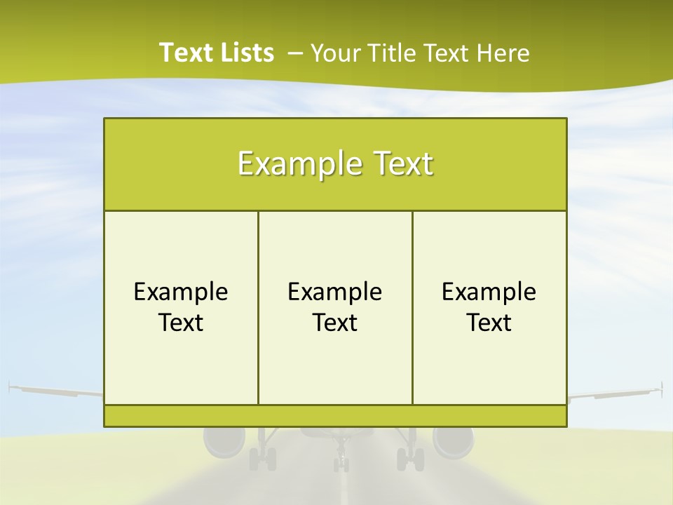 Plane On A Runway PowerPoint Template