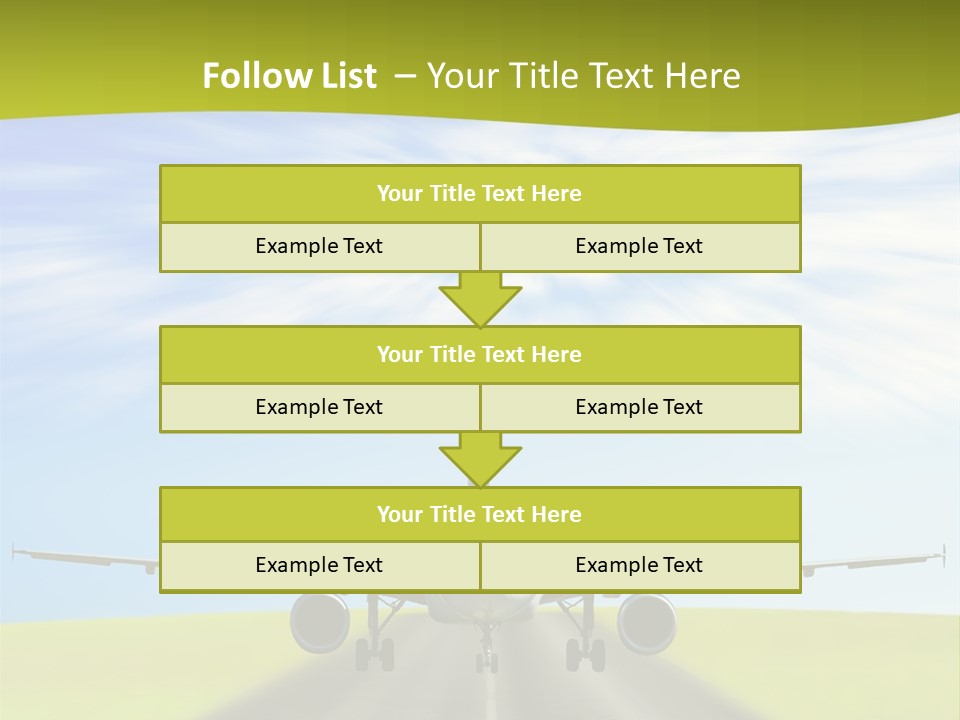 Plane On A Runway PowerPoint Template