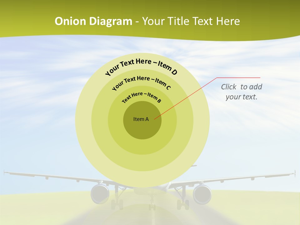 Plane On A Runway PowerPoint Template