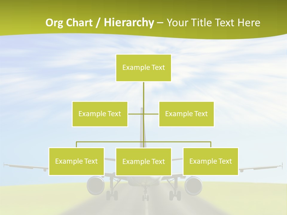 Plane On A Runway PowerPoint Template