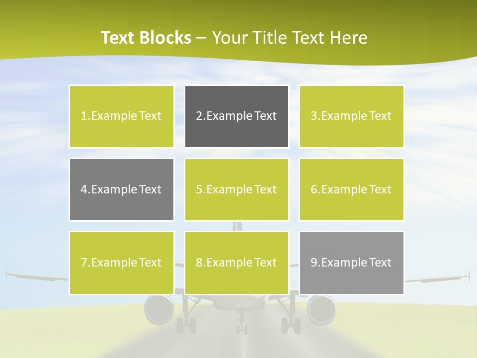 Plane On A Runway PowerPoint Template