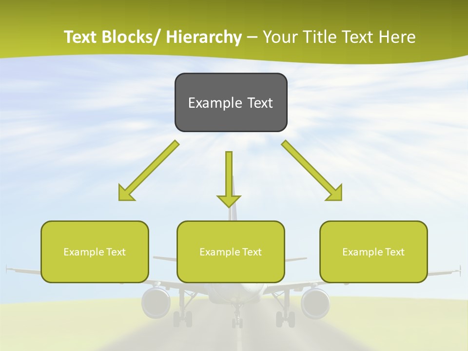 Plane On A Runway PowerPoint Template