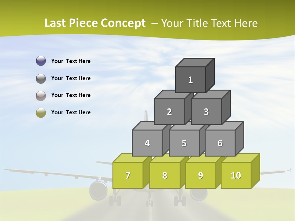 Plane On A Runway PowerPoint Template