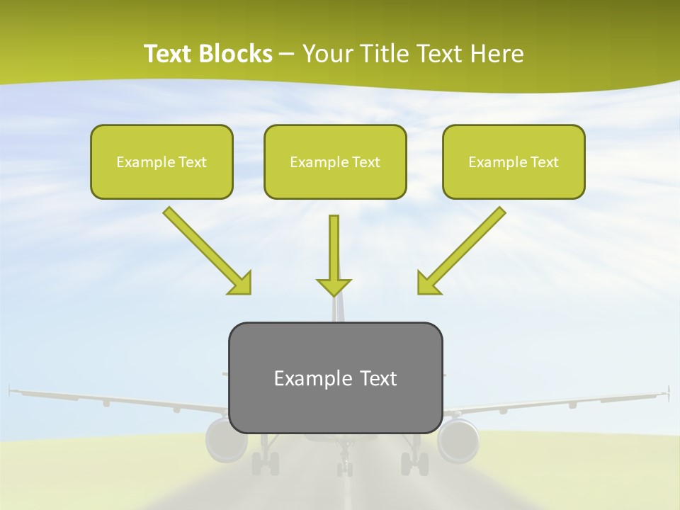 Plane On A Runway PowerPoint Template
