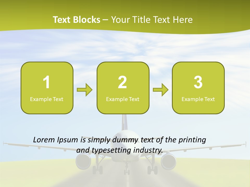 Plane On A Runway PowerPoint Template