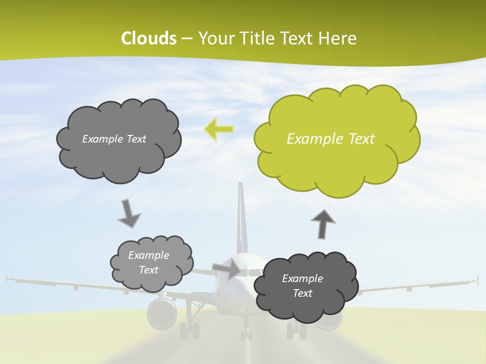 Plane On A Runway PowerPoint Template