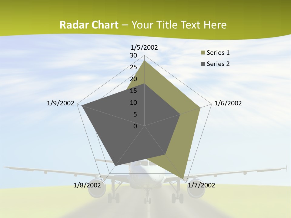 Plane On A Runway PowerPoint Template