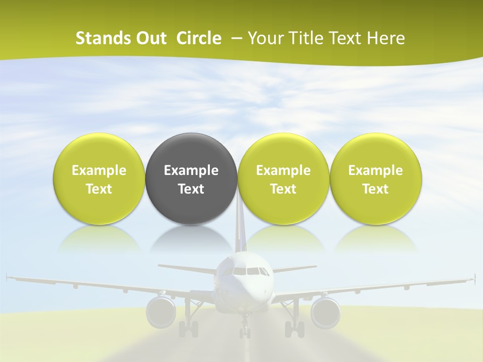 Plane On A Runway PowerPoint Template