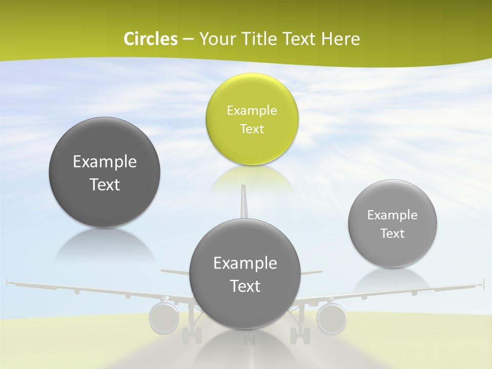 Plane On A Runway PowerPoint Template