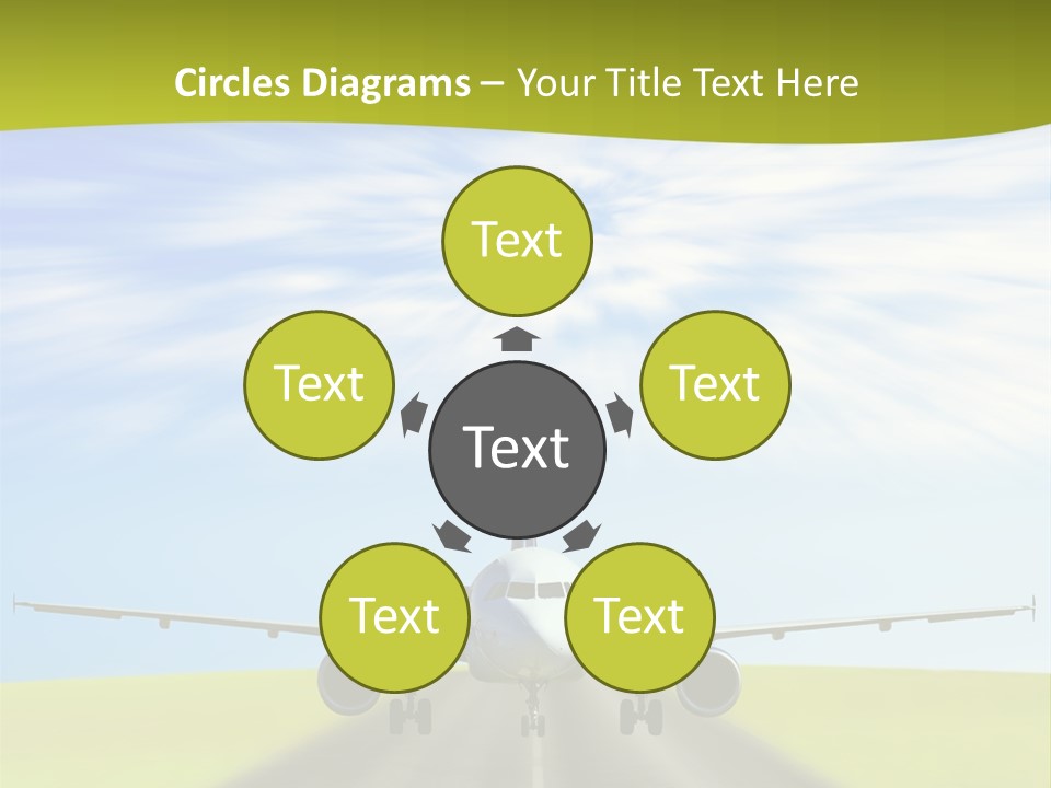 Plane On A Runway PowerPoint Template