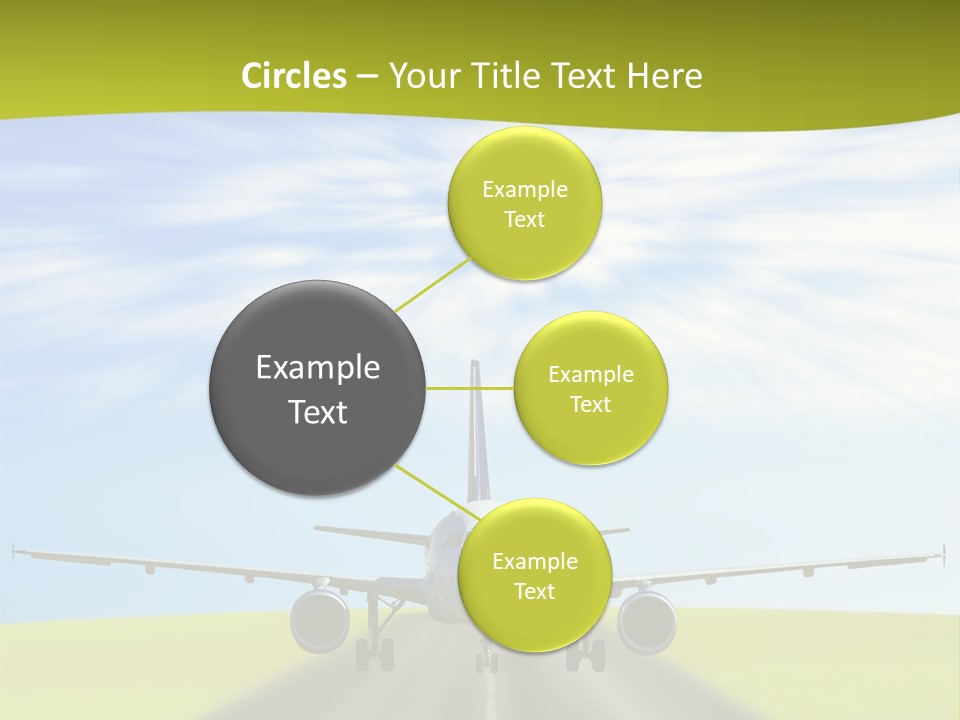 Plane On A Runway PowerPoint Template