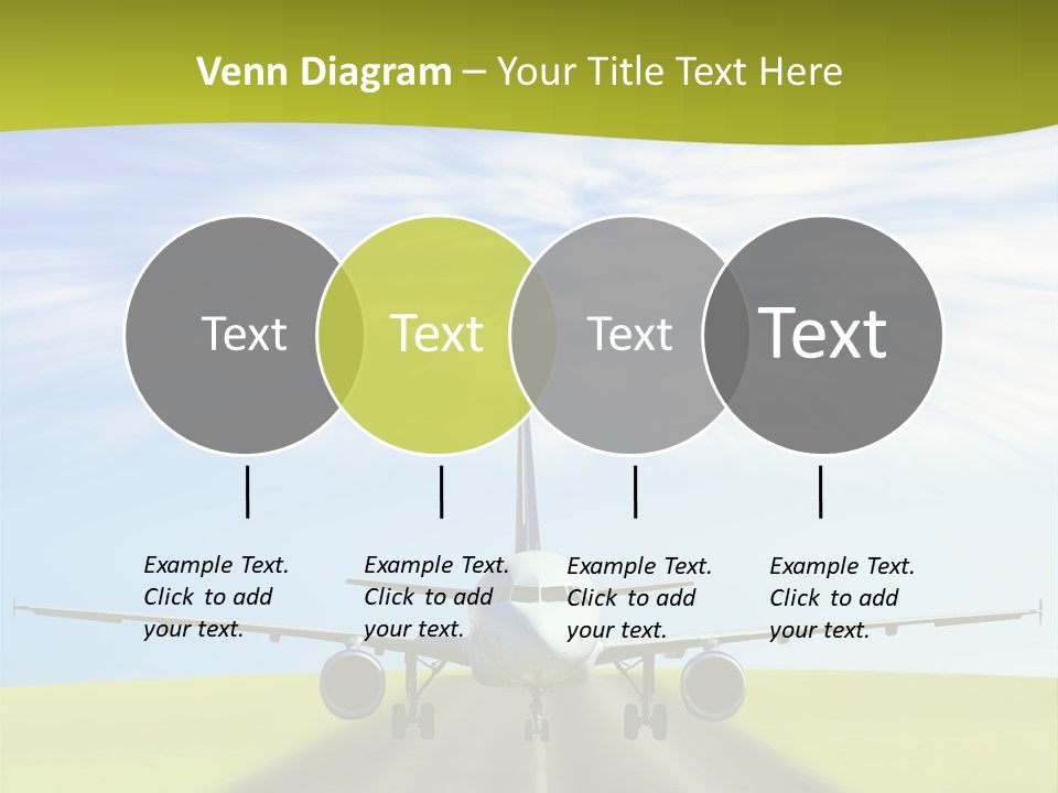 Plane On A Runway PowerPoint Template