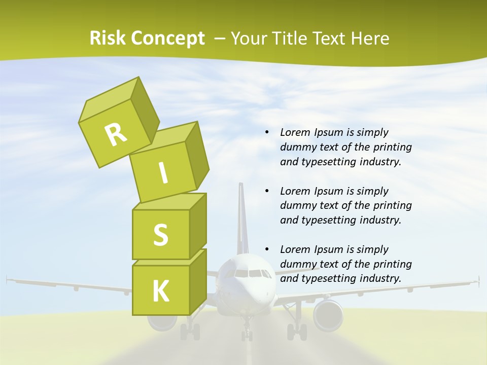 Plane On A Runway PowerPoint Template