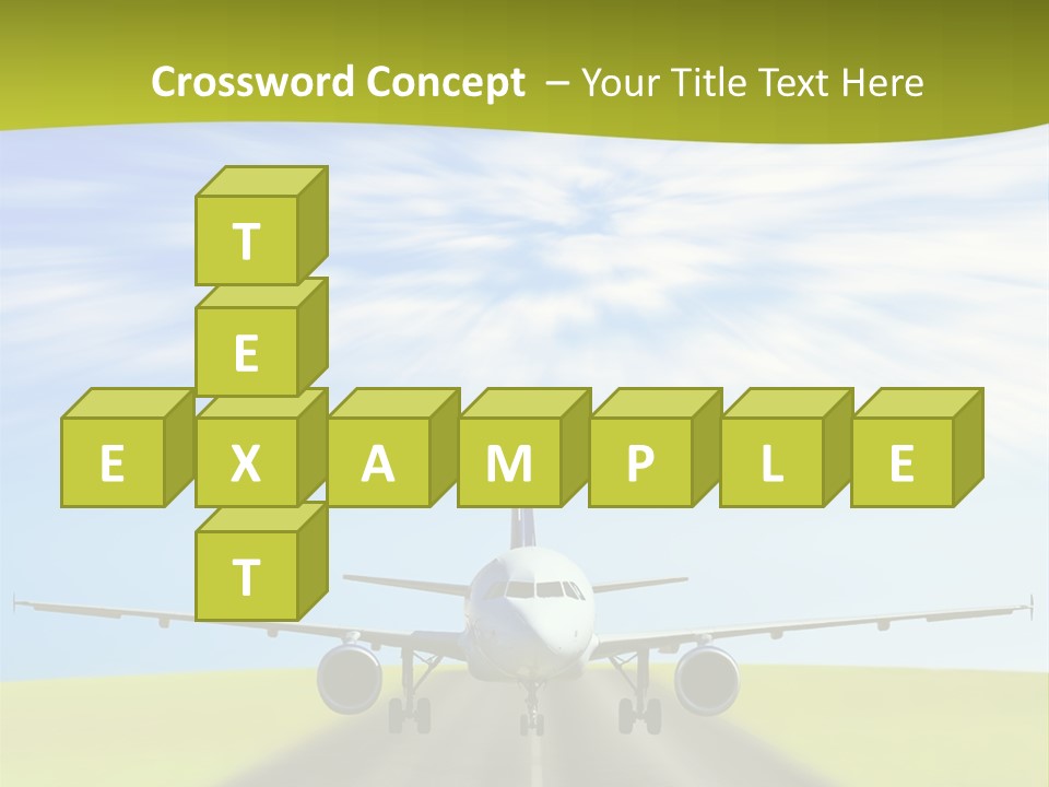 Plane On A Runway PowerPoint Template