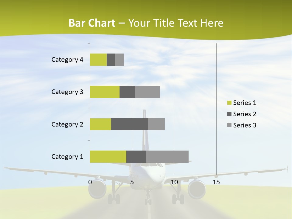 Plane On A Runway PowerPoint Template
