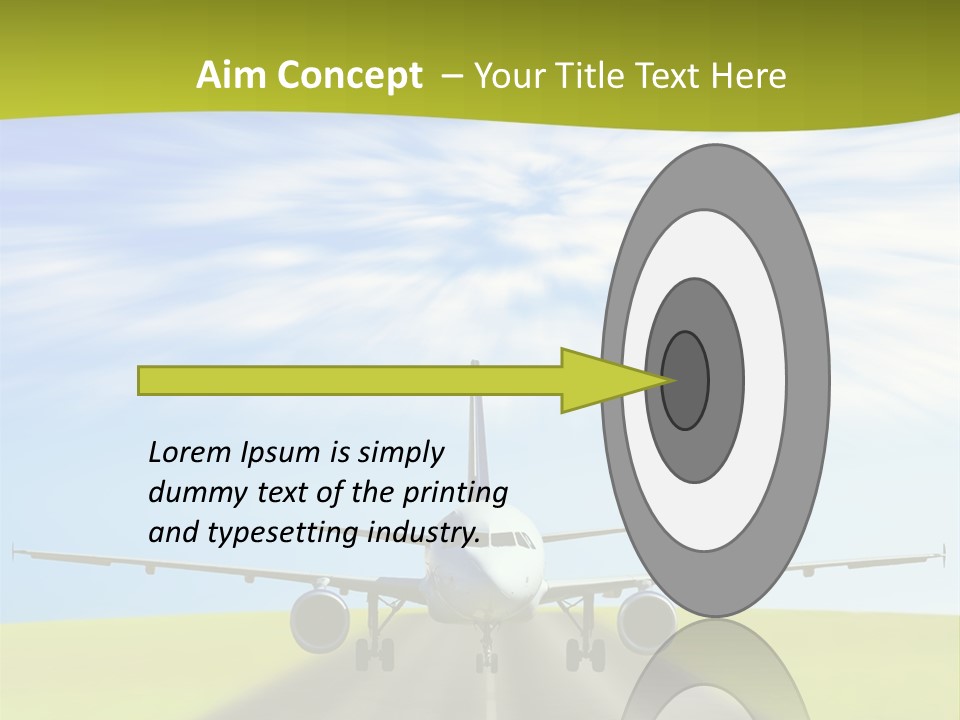 Plane On A Runway PowerPoint Template