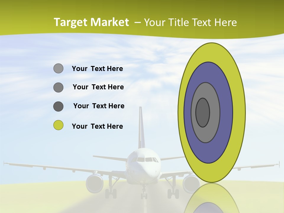 Plane On A Runway PowerPoint Template