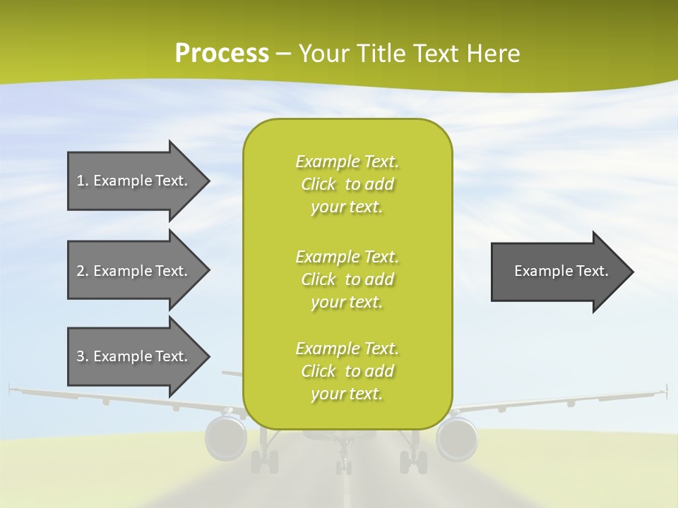 Plane On A Runway PowerPoint Template