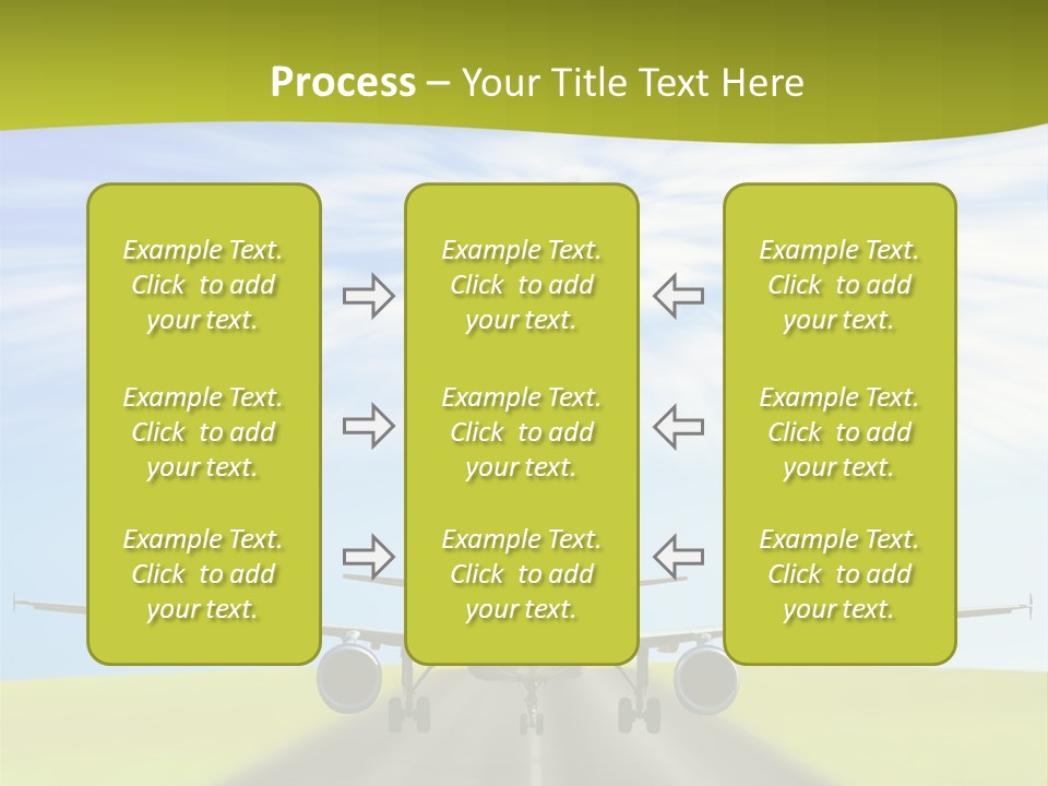 Plane On A Runway PowerPoint Template