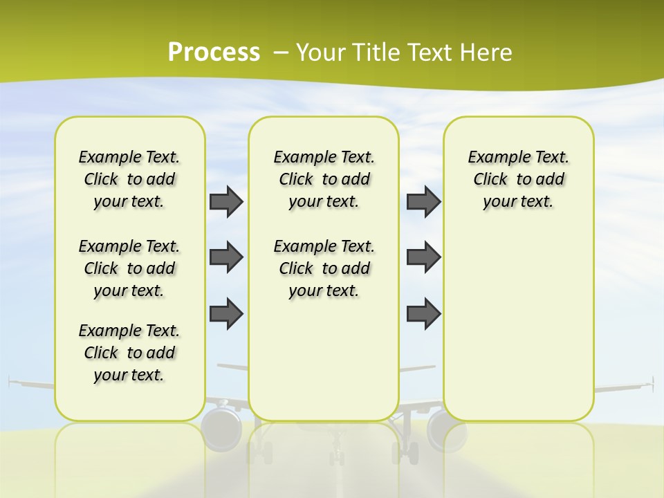Plane On A Runway PowerPoint Template