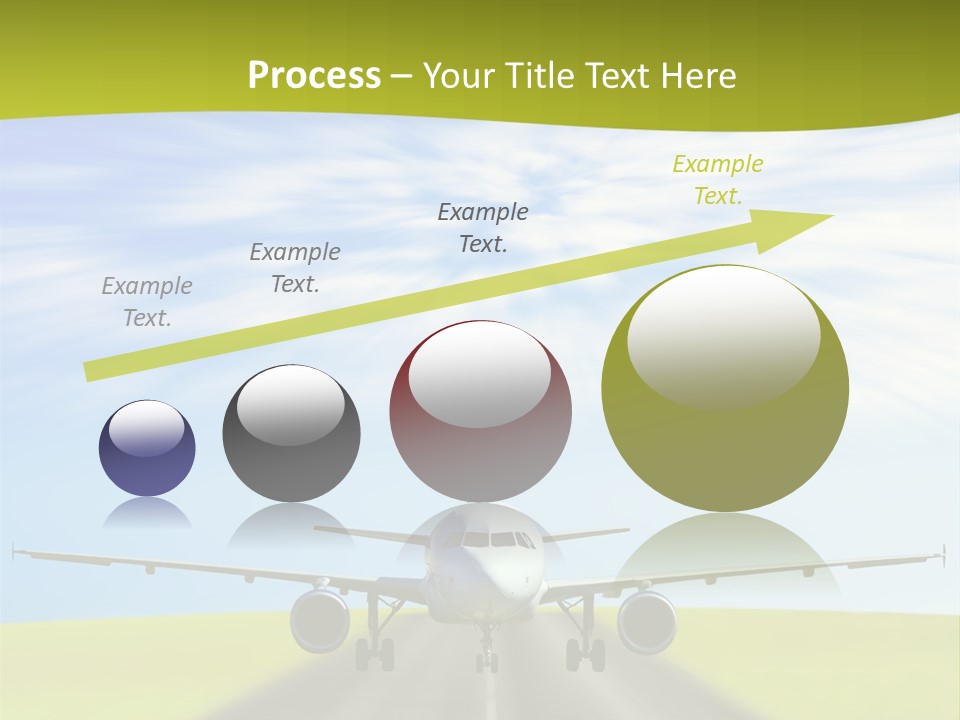 Plane On A Runway PowerPoint Template
