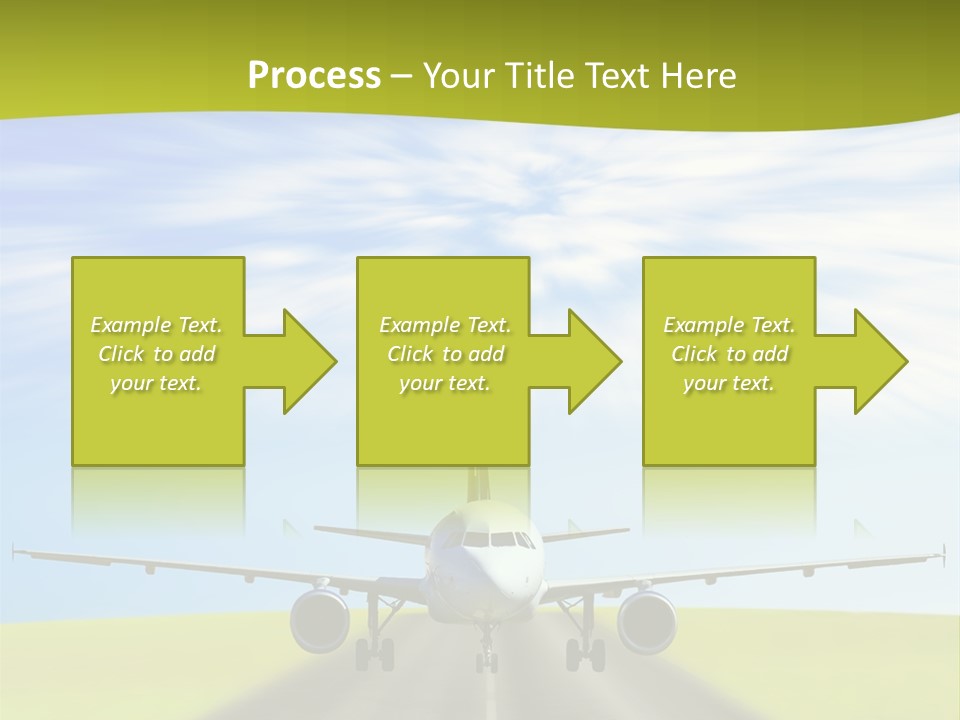 Plane On A Runway PowerPoint Template