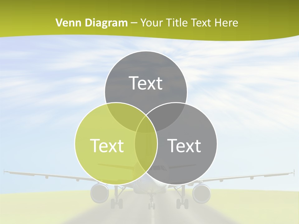 Plane On A Runway PowerPoint Template